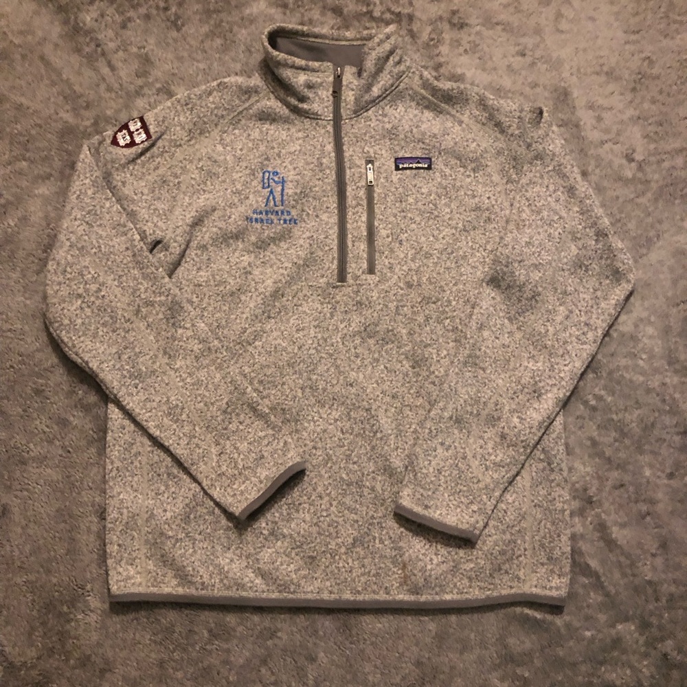 Patagonia Heathered Gray Quarter-Zip Fleece